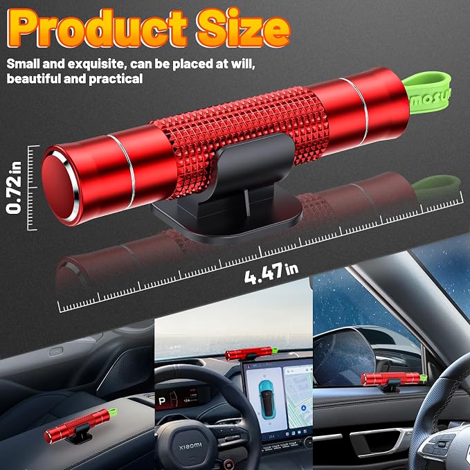 smosun Safety Hammer - Safe Hammer Glass Breaker Under Water, Upgraded Antiskid, Car Hammer Seatbelt Cutter Car Window Breaker Emergency Escape Tool, Safe Hammer Glass Breaker for New Cars (2PCS Red)