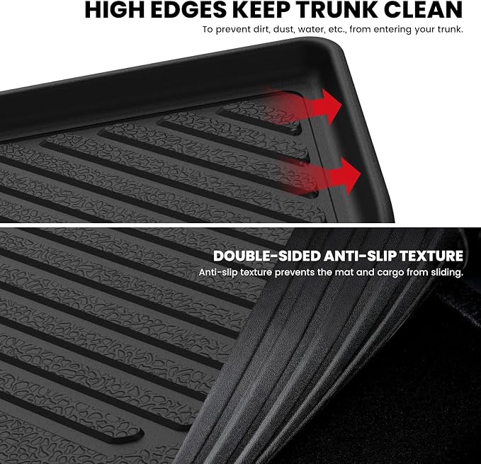 LASFIT Cargo Mat for Honda CR-V 2023-2026 Gasoline (Not for Hybrid), All Weather Custom Fit Waterproof Anti-Slip Odorless TPE Trunk Mat Trunk Liner Cargo Liner (Lower Position)