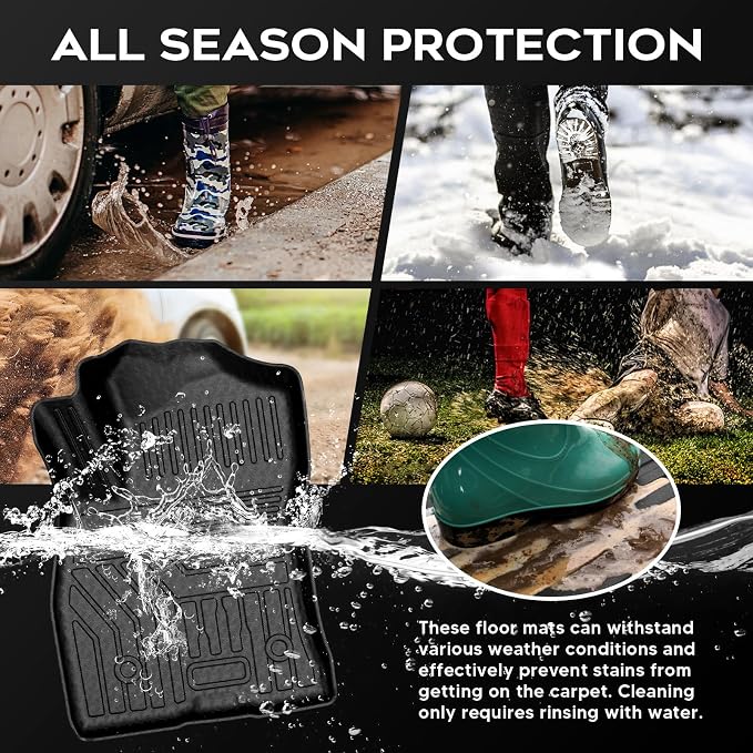 ProMaster Floor mats-Floor mat for Ram ProMaster City 2015-2022,All Weather TPE Rubber Floor Liners Protection for ProMaster Accessories,1 Row Anti-Slip Car Mats, Black