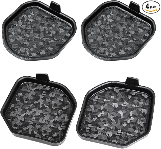 Cup Holder Inserts Coaster Compatible with Jeep Wrangler JL Gladiator JT 2018-2026 Accessories, Center Console Cupholder Pad, Non-Slip Drink Liner, Original Design, TPE, 4-Pcs Front Rear