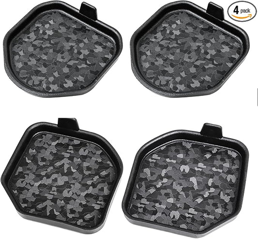 Cup Holder Inserts Coaster Compatible with Jeep Wrangler JL Gladiator JT 2018-2026 Accessories, Center Console Cupholder Pad, Non-Slip Drink Liner, Original Design, TPE, 4-Pcs Front Rear