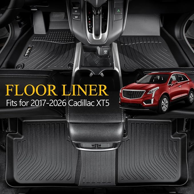 Wailtnb-Mats for Cadillac XT5 2017-2025 2026 All Weather Floor Liner Car Mat for XT5 Custom Fit Automotive Full Set Accessories(Floor Mat& Cargo Mat& Backrest Mat)