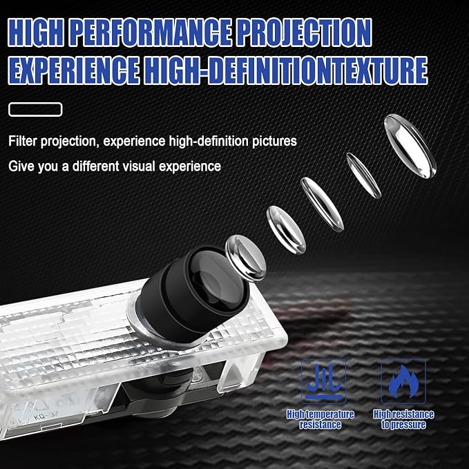 4 Pieces Car Door Lights Logo for Mini Cooper R55 R56 R57 R58 R59 R60 R61 F54 F55 F56 F57 Puddle Lights Logo Projector Courtesy LED Ghost Shadow Light Projector Lamps (Original White (Old Model))