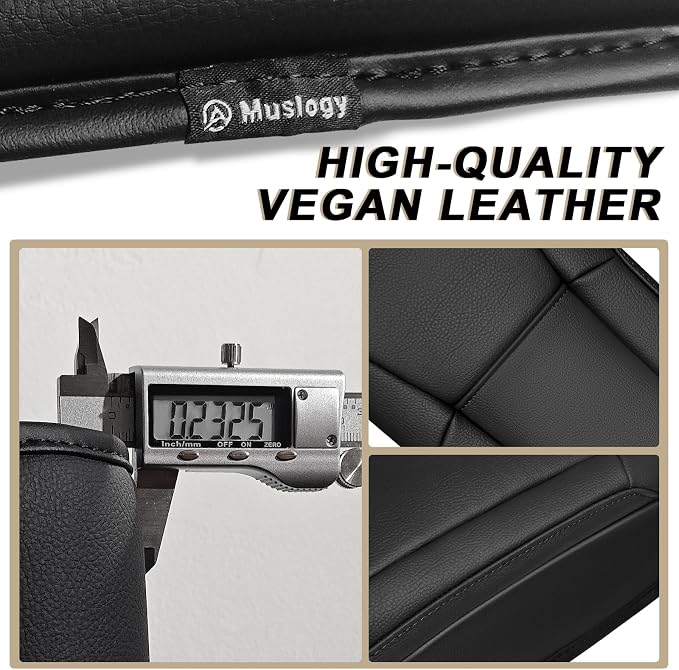 Muslogy Center Console Armrest Cover Fit for Subaru Forester 2019-2024 Accessories, Comfort Armrest Pad Console Lid Cushion Vegan Leather Regular Thick