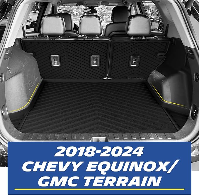 Michelin Vehicle Mats, All-Weather TPE Custom Fit Liner for 2018-2024 Chevy Equinox/GMC Terrain Gas (6 Piece), Not fit Equinox EV, Premier