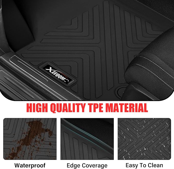 Floor Mats & Trunk Mat for 2020-2025 Kia Soul(Upper Floor of The Trunk) | All Weather TPE Protection Floor Liners Full Set with Cargo Liner for 2020 2021 2022 2023 2024 2025 Kia Soul Accessories