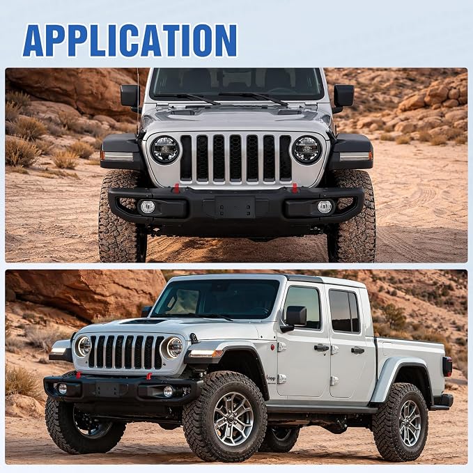 Nilight Front License Plate Frame Holder Mounting Bracket for 2018-2023 2024 2025 2026 Jeep Wrangler JL JLU & Gladiator JT Accessories Replace # 68295610AA CH1068150 Black only for Steel Bumper