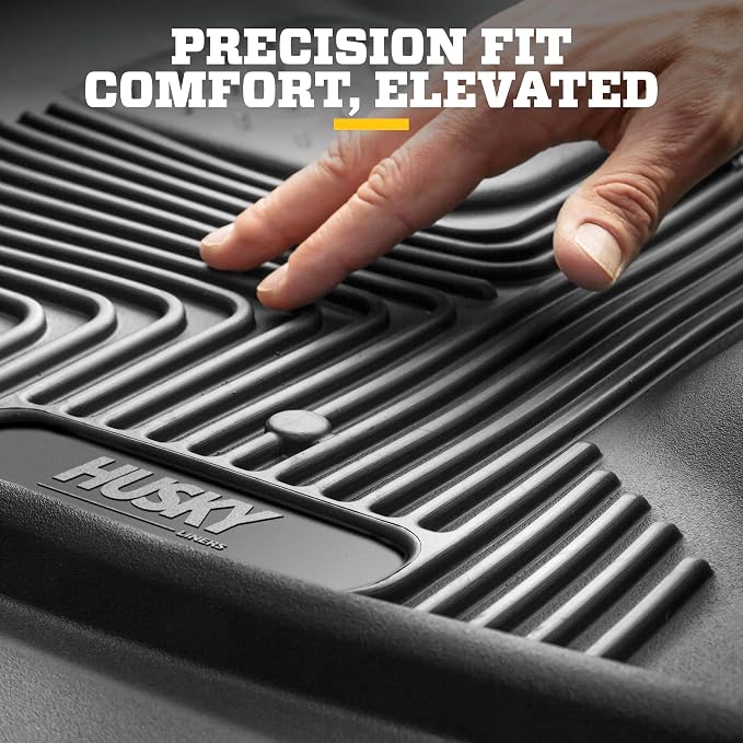 Husky Liners X-act Contour Floor Mats | Fits 2015-2026 Ford F-150, 2022-2026 Lightning, SuperCrew (Crew Cab) & SuperCab (EXT Cab) | Front Row, 2-pc Black - 53341