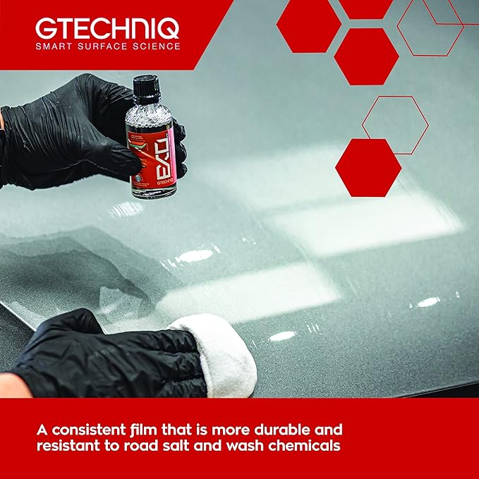 Gtechniq EXO Crystal Ultra Hydrophobic Coating, 1.7 fl oz | Repels Water and Dirt, High Gloss Finish, Long-Lasting Protection
