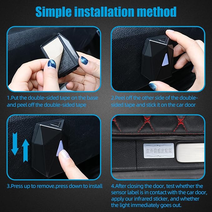2Pcs Car Door Light - Courtesy Light Car Door Welcome Light Rechargeable, LED Projector Lamp Angel's Wings