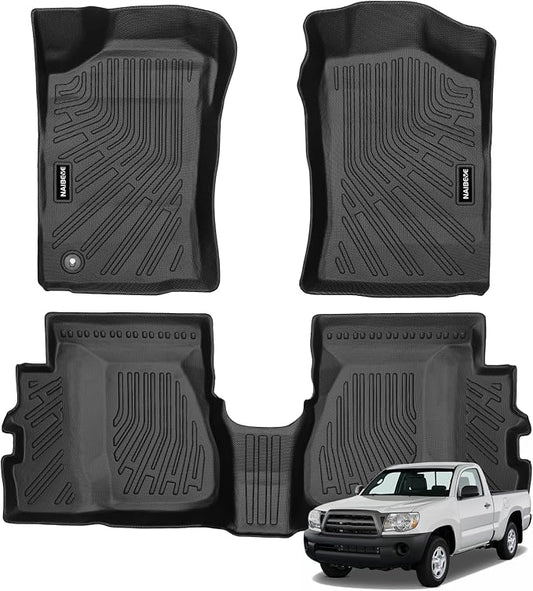 Naibeve Floor Mats for 1995-2004 Toyota Tacoma XtraCab | All Weather Custom Fit Floor Mats, for XtraCab Interior Protector accessories