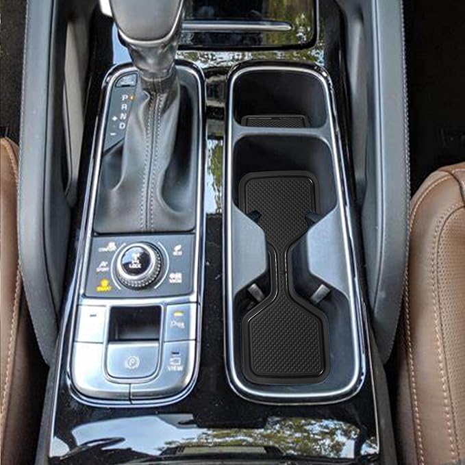 Cup Holder Insert Mat for Telluride Accessories 2025 2024 2023 2022 2021 2020 Center Console Liners Door Pocket Slot Mats Non-Slip Anti Dust Pads Premium Interior 26Pcs Set (Black Trim)
