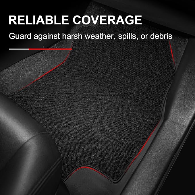 Floor Mats Compatible with 2015-2026 Ford F-150/F150/F 150 Lightning SuperCrew Cab (Not Fit Rear Seat with Under-Seat Fold Flat Storage) - Custom Fit All Weather Floor Liners 1st & 2nd Row