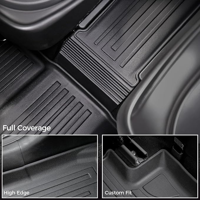 Floor Mats for Hyundai Palisade Gasoline 2026, All Weather Floor Mats Trunk Cargo Liner with Backrest Protectors Accessories, Full Coverage Set (Fit 7/8 Seats)