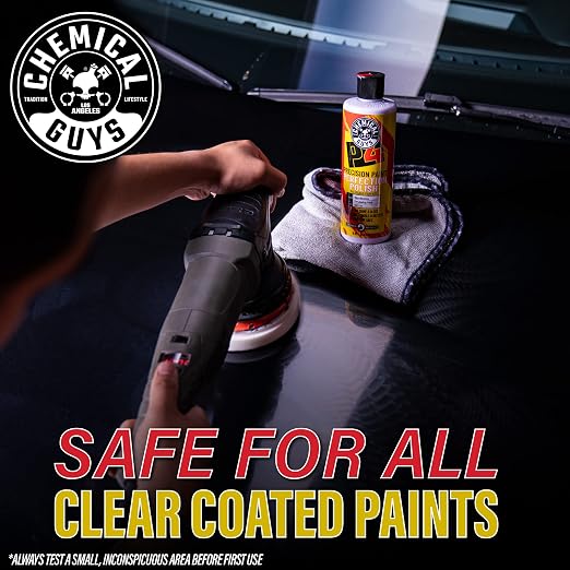 Chemical Guys, P4 Precision Paint Perfection Polish for Clear Coat, 16 oz | Refines swirls, towel marks and light defects, restoring deep gloss and clarity to clear coat, body-shop ready