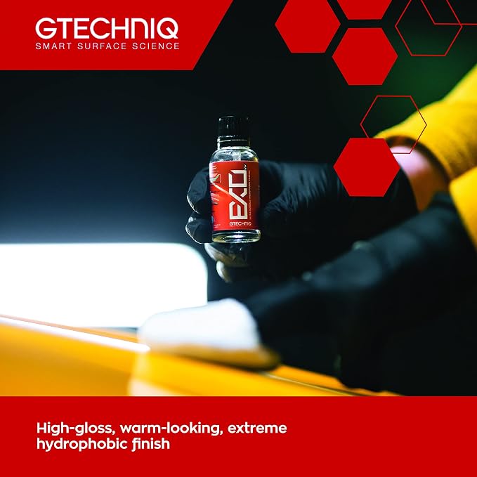 Gtechniq EXO Crystal Ultra Hydrophobic Coating, 1.7 fl oz | Repels Water and Dirt, High Gloss Finish, Long-Lasting Protection