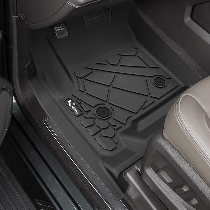 KARPAL Floor Mats for 2015-2020 Chevy Suburban & GMC Yukon XL (Not for Yukon) with 2nd Row Bucket Seats (7seats), All-Weather TPE Custom Fit Floor Liners Car Accessories