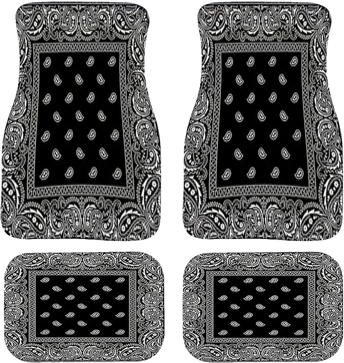 Car Floor Mats Non-Slip Automotive Floor Mats All-Weather Front Rear Car Floor Foot Mat Sets of 4 Pieces Foot Mats Rugs Carpet for Car Trucks SUV Sedans (NO.8)