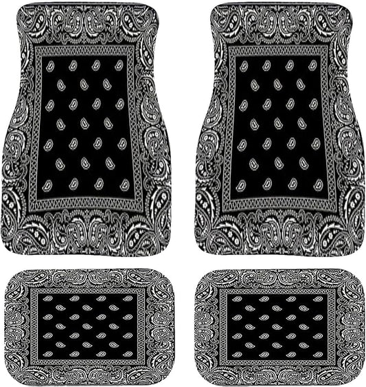Car Floor Mats Non-Slip Automotive Floor Mats All-Weather Front Rear Car Floor Foot Mat Sets of 4 Pieces Foot Mats Rugs Carpet for Car Trucks SUV Sedans (NO.8)