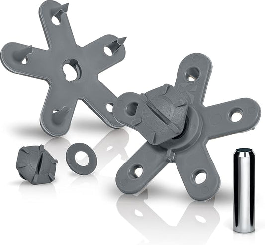 Eagle Klaw 2.0 Floor Mat Clips (8 Sets) for Car Mats and Floor Liners - Made in USA Car Accessories - Grey - 4 Car Floor Mats kit + 3/8" Cutter