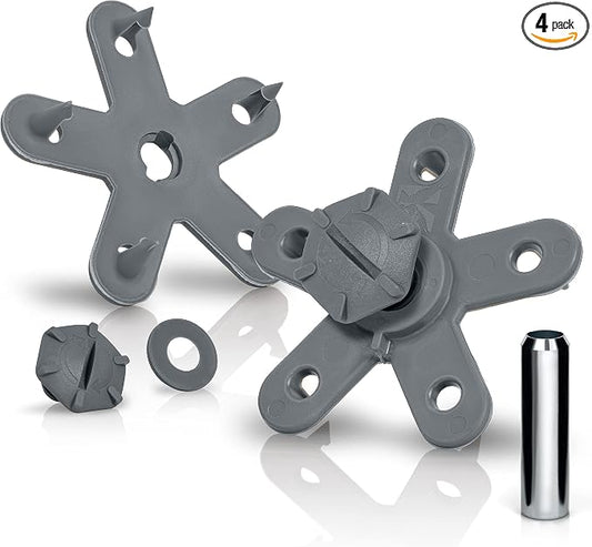 Eagle Klaw 2.0 Floor Mat Clips (4 Sets) for Car Mats and Floor Liners - Made in USA Car Accessories - Grey - 2 Car Floor Mats kit + 3/8" Cutter