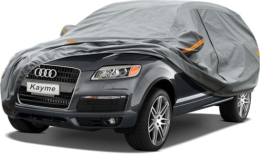 Kayme Heavy Duty SUV Car Cover Custom Fit Audi Q7 (2005-2025) Waterproof All Weather for Automobiles, Full Exterior Covers Sun Rain UV Protection.（Deliver About 3-10 Days）