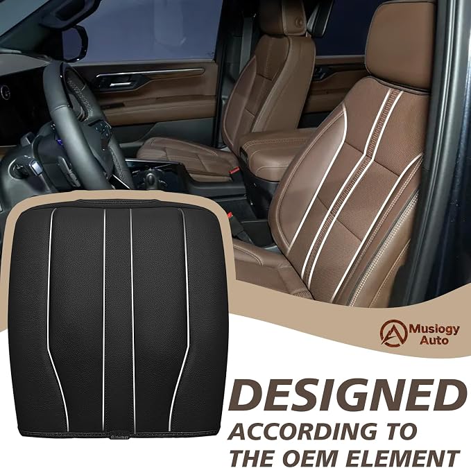 Muslogy Center Console Armrest Cover Fit for Chevy Silverado GMC Sierra 2019-2026, GMC Yukon & Chevy Tahoe & Suburban 2021-2026 Accessories, Armrest Pad Console Lid Cushion Vegan Leather Regular Thick