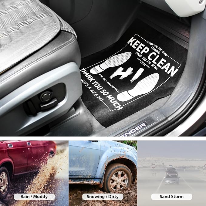 Disposable Car Floor Mats, 50pcs Automotive Floor Mats Carpets Protector Cover, Universal Fit Auto Floor Mats, Protective Front Rear Floor Mat for Cars Details Vehicles Truck SUV, 18 x 20 inch
