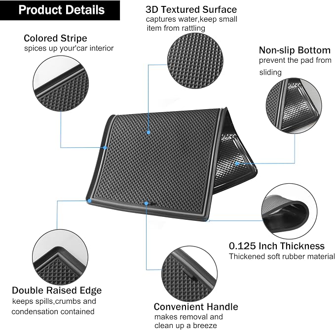 Cup Holder Insert for Telluride Accessories 2025 2024 2023 2022 2021 2020 Center Console Liners Door Pocket Slot Mats Non-Slip Anti Dust Pads Premium Interior 26Pcs Set (Gray Trim)