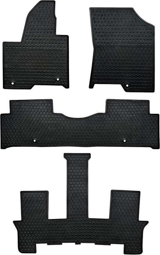 Car Floor Mats Custom Fit for Kia Sorento (Hybrid) 6/7 Seats 2021 2022 2023 2024 2025 2026 All Weather Odorless Floor Liners 3 Rows Mat Car Floor Liner-Black