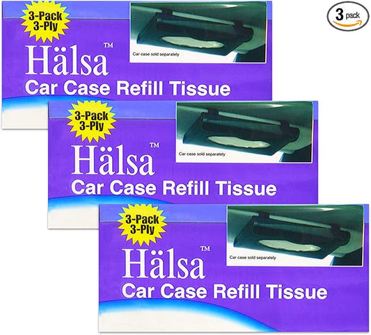 (Ship from USA) 3 Packs Halsa Car Refill Tissue For Tempo Visor Tissue Holder Total 9 Refills