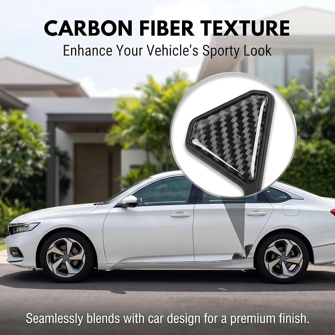 2 PCS Car Door Corner Edge Guards, PVC Soft Rubber Thickened Anti-collision Protector, Carbon Fiber Sporty Style Decorative Sticker, Exterior Accessory for Most Cars (Black)