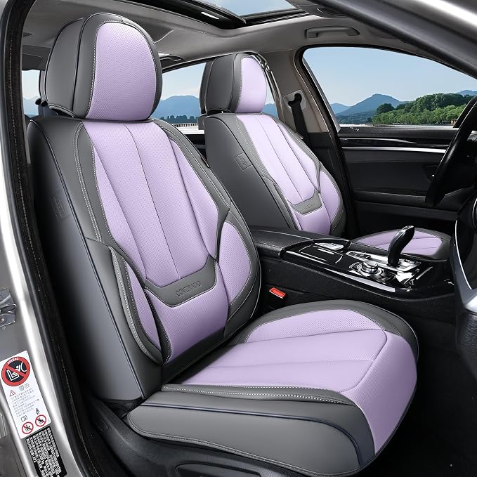 Coverado Car Seat Covers, Seat Covers for Cars, Waterproof Leather Auto Seat Protectors, Leather Car Seat Cushion, Car Interiors Accessories Universal Fit for Most Cars
