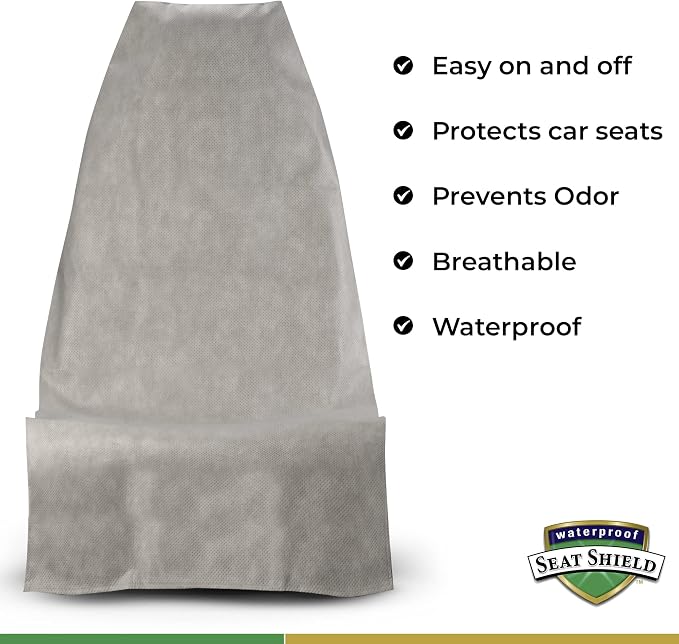 Seat Cover - Washable Car Seat Protector from Sweat, Food, Dirt After Gym, Swimming etc. - Universal Gray Public Car Seat Covers for Transit Bus, Train, Airplaine, SUV