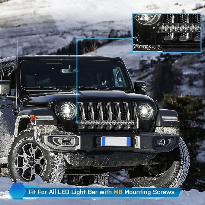 2 Pack Light Bar Mounting Brackets, SWATOW INDUSTRIES Universal LED Light Bar Mounts for Single Row Straight/Curved Lights Bracket Side-Mounted L-Shape for Truck Pickup Wrangler ATV UTV