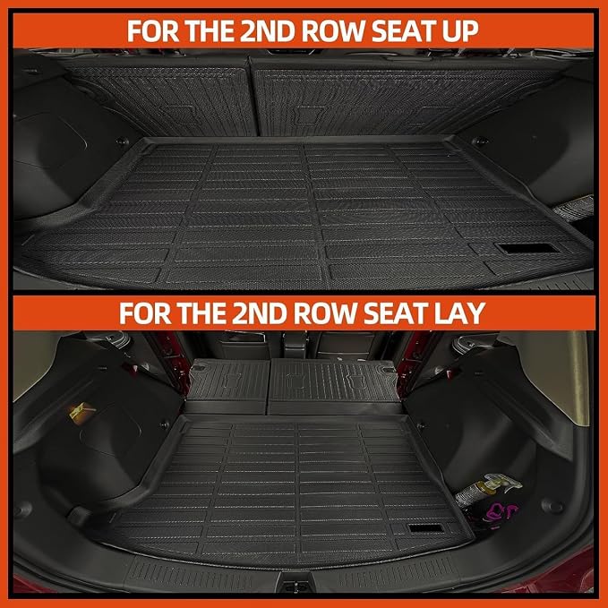 Custom Fit Floor Mats for Polaris Ranger Crew XP 1000 2019-2025, All Weather TPE Floor Liners with Trunk Mat, Odorless Full Set Interior Accessories