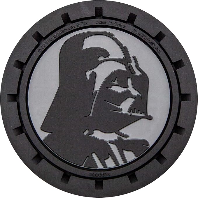 Plasticolor 000673R01 Star Wars Darth Vader Auto Car Truck SUV Cup Holder Coaster 2-Pack
