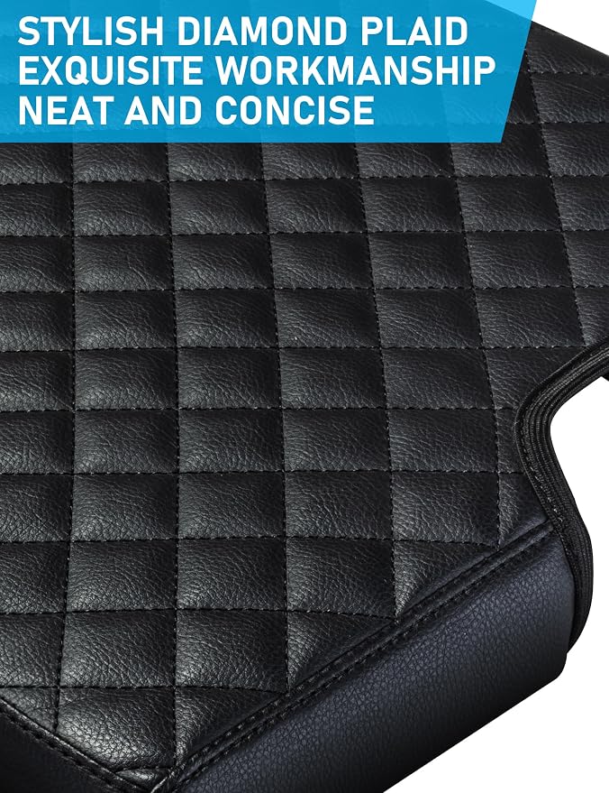 Sinvanho Center Console Cover for Ford F150 F250 F350 F450 F550 2015-2025 with 40/20/40 Jump Seat, PU Leather Middle Console Cover Armrest Seat Box Lid Protective Cover