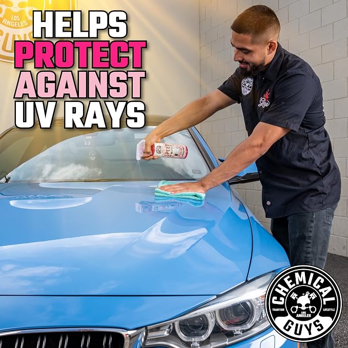 Chemical Guys, Speed Wipe Quick Detailer Spray, Gloss, Cherry, 1 Gallon | Spray-and-wipe detailer adds instant streak-free gloss on paint, glass, wheels and trim between washes, cherry