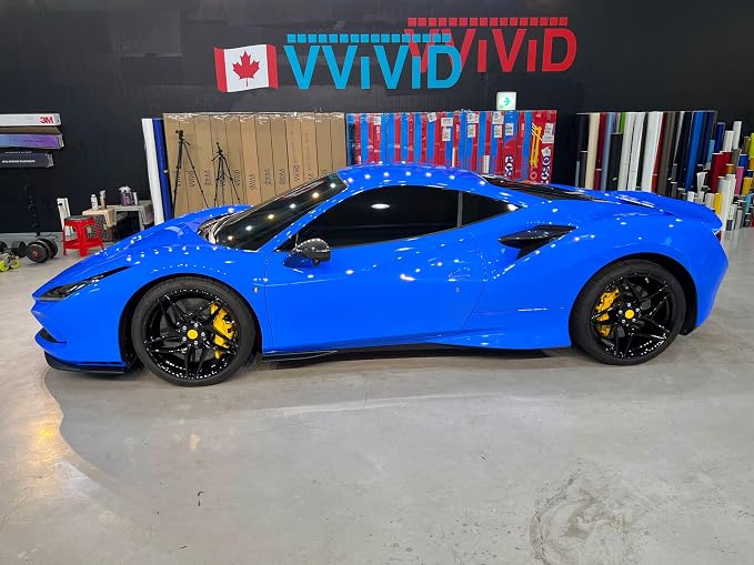 ColorFusion PPF by VViViD, Gloss Shark Blue Dry Apply PPF Vinyl Car Wrap Roll 10ft x 5ft