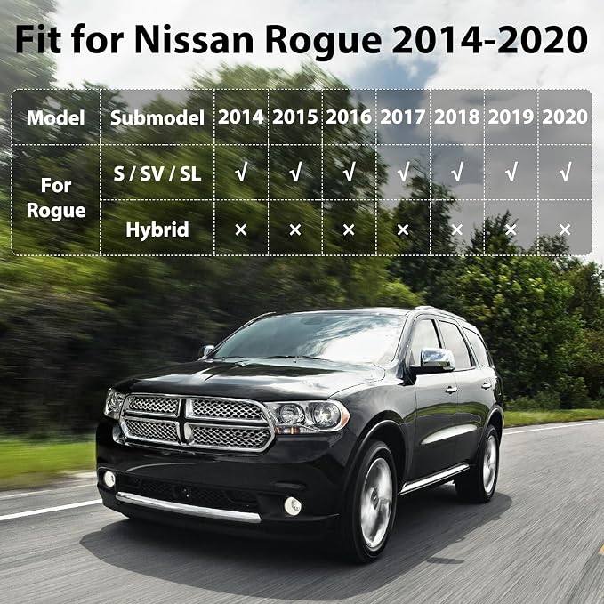 Floor Mats for Dodge Durango 2011-2015 | All-Weather Rubber Mats & Liners 3D Custom Fit Waterproof Odorless TPE Floor Liners Non-Slip Front & 2nd Row, Black