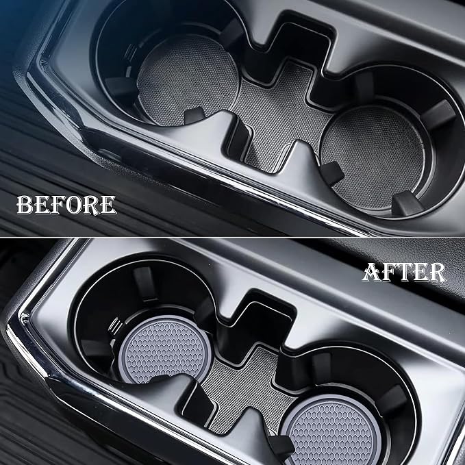 4PCS Car Cup Holder Coaster, Universal Auto Non-Slip Cup Holder Coaster, 2.75In Universal Non-Slip Recessed Car Interior Accessories (Gray)