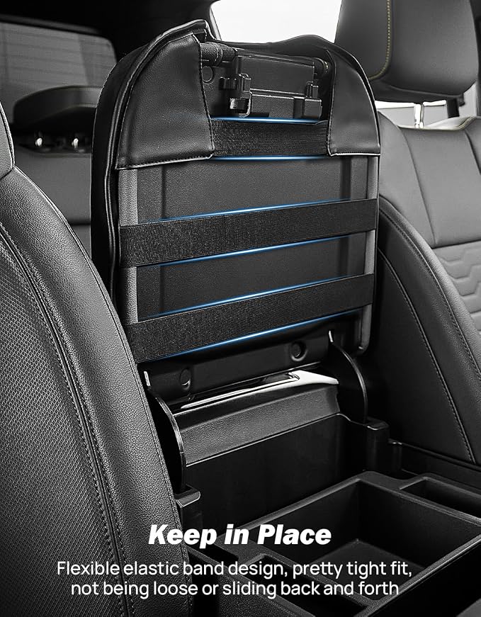 JOYTUTUS Center Console Cover Compatible with Silverado Sierra 2019-2025 2026, Leather Arm Rest Armrest Cover for Car, Middle Console Cover Lid, Car Arm Rest Covers Cushion Pad, Car Black Accessories