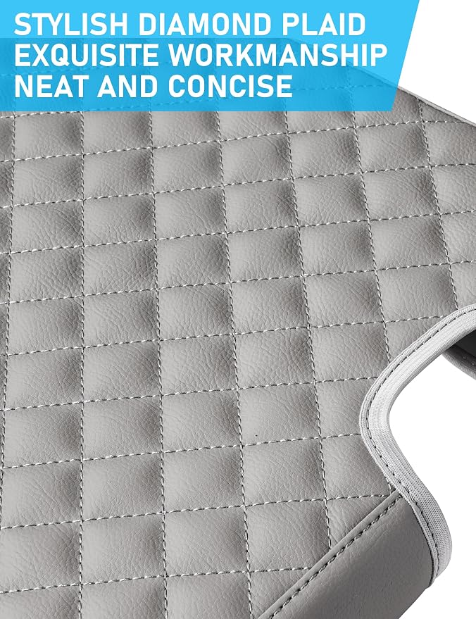 Sinvanho Center Console Armrest Cover for 2015-2025 Ford F150 F250 F350 F450 F550 with 40/20/40 Jump Seat, PU Leather Middle Console Cover Seat Box Lid Protective Cover Cushion Pad, Truck Accessories