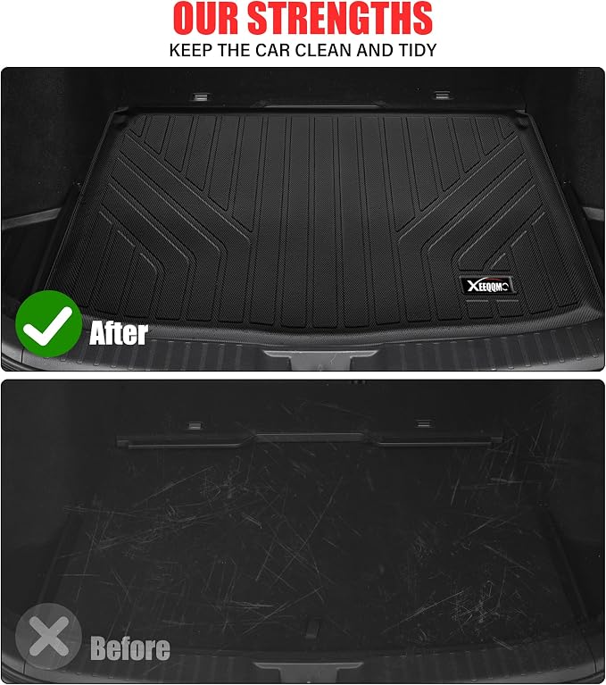 Floor Mats & Trunk Mat for 2020-2025 Kia Soul (Lower Floor of The Trunk) | All Weather TPE Protection Floor Liners Full Set with Cargo Liner for 2020 2021 2022 2023 2024 2025 Kia Soul Accessories