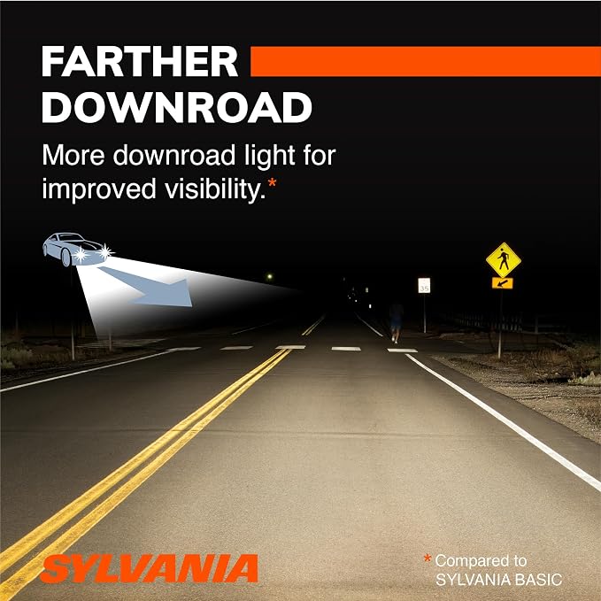 SYLVANIA - H11 SilverStar - High Performance Halogen Headlight Bulb, High Beam, Low Beam and Fog Replacement Bulb, Brighter Down Road with Whiter Light (Contains 2 Bulbs)