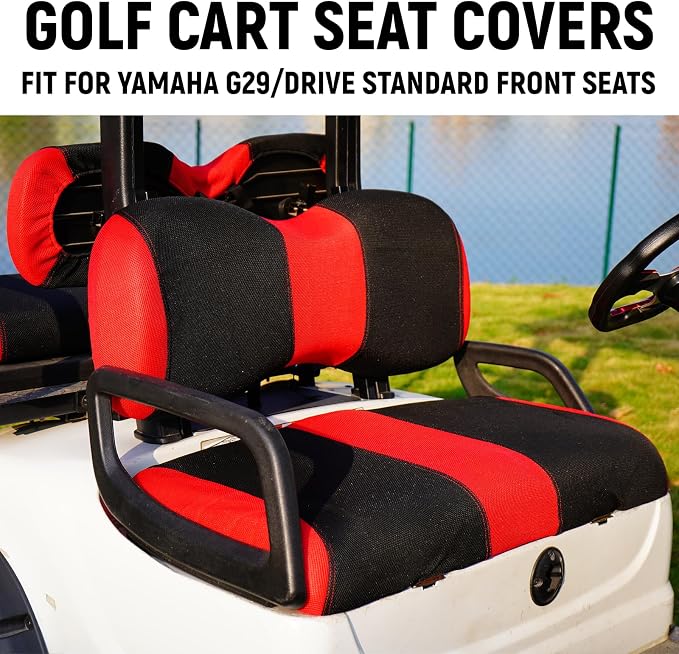 Golf Cart Front Seat Covers for Yamaha G29/drive Drive 2 2007+, Durable Polyester Fabric Yamaha G29 Seat Covers, Breathable Washable