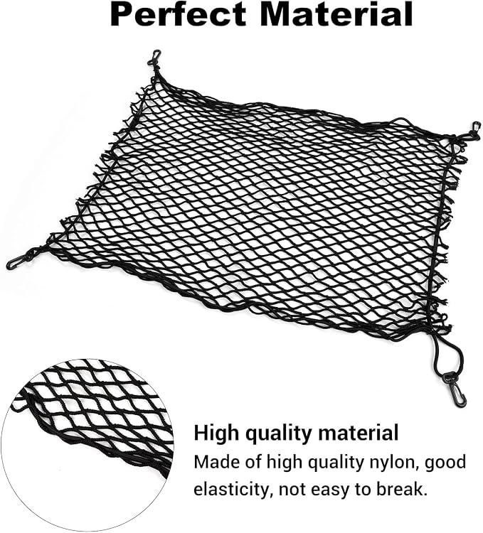 Voodonala 40 x 24 Universal Cargo Net Organizer, Elastic Mesh Trunk Storage Envelope for Pickup Truck Bed, SUV Rear Cargo Area Divider Compatible with Bronco Sport, Jeep, Dodge, Toyota