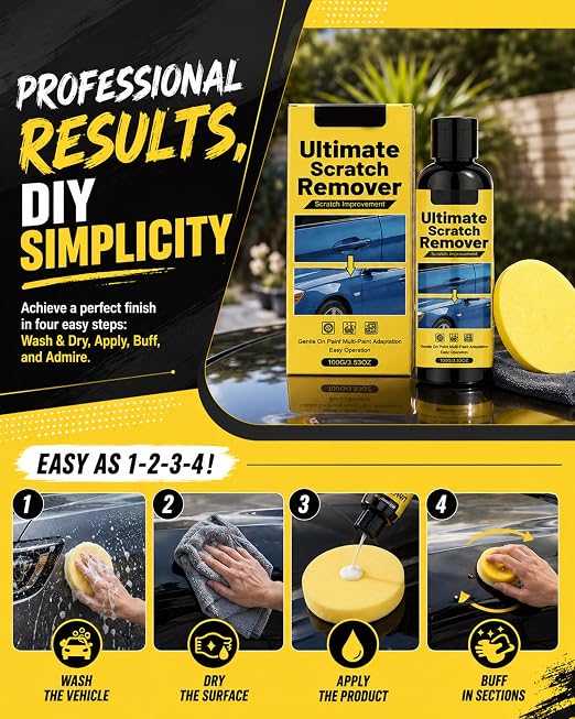 NanoPolix Scratch Remover,2026 New Scratch Remover for Vehicles,Quick Fix Removal Paste for Deep Car Scratch Remover,All Paint Colors Polishing Kit Quick Repair Scratches and Restore Shine (1 Set)