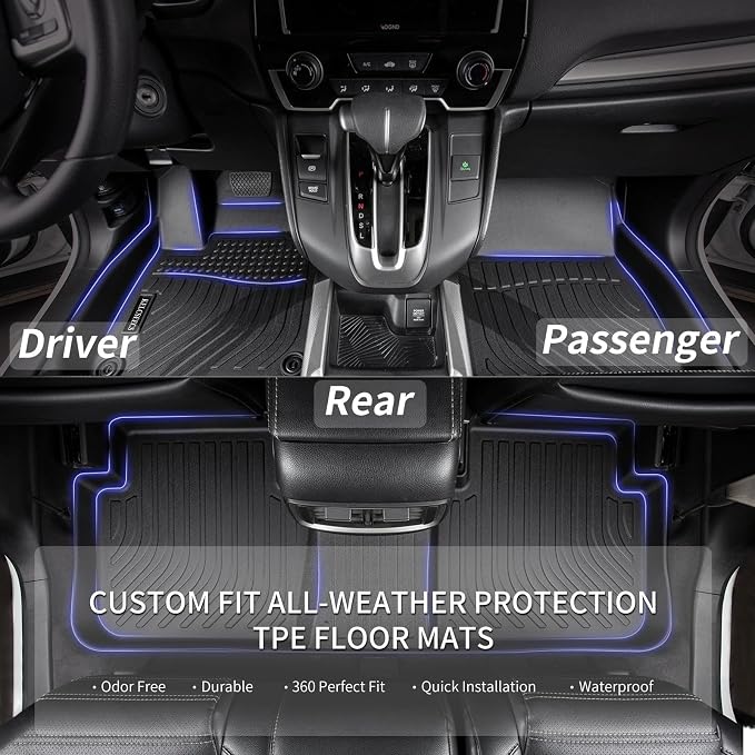 KELCSEECS® Floor Mats & Cargo Liner Custom for Mazda 3 2026 2025 2024 2023 2022 2021 2020 2019(Only Fits Sedan Models) All Weather Protection Floor Liners Front & Rear Row Full Set Accessories Black